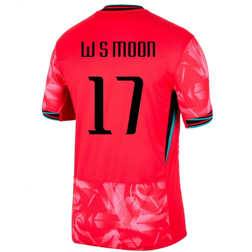 Danxen Kobiety Korea Południowa Seong-Woo Moon #17 Czerwony Domowa Koszulka 24-26 Koszulki Klubowe