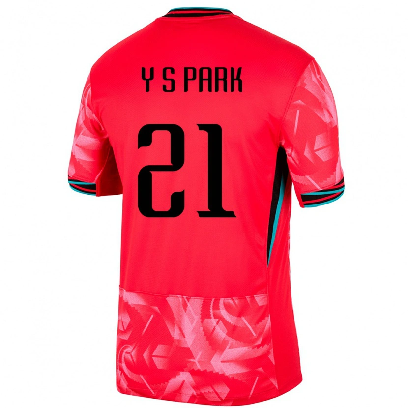Danxen Kobiety Korea Południowa Sang-Young Park #21 Czerwony Domowa Koszulka 24-26 Koszulki Klubowe