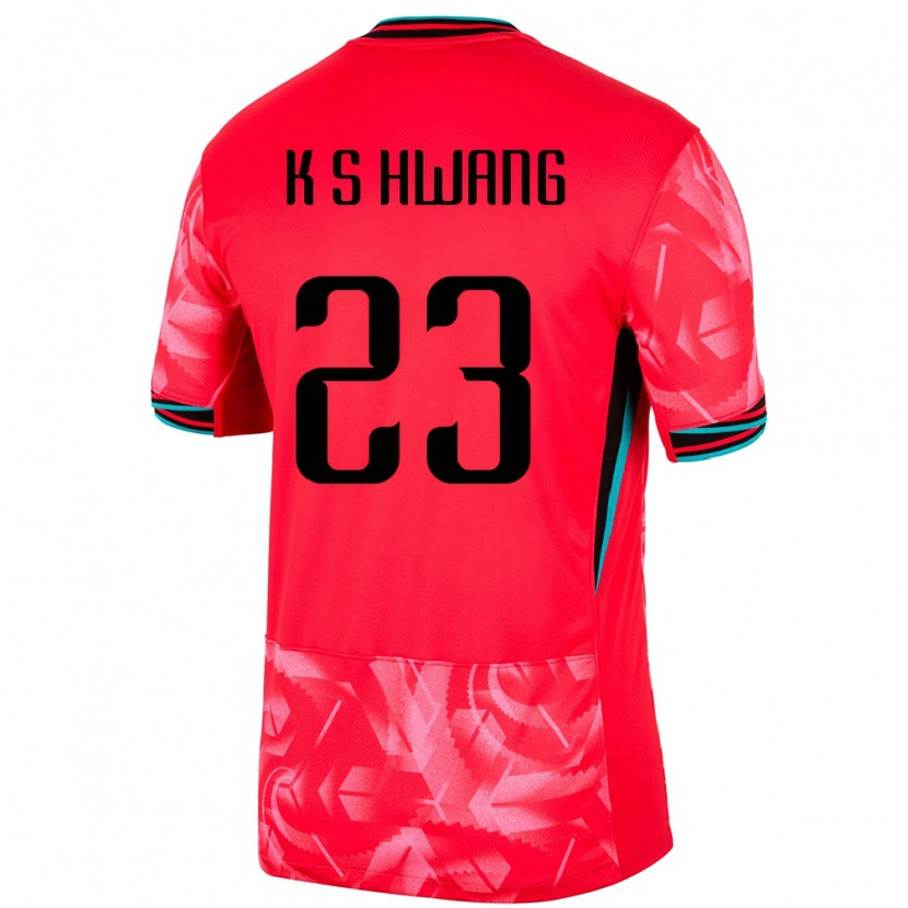 Danxen Kobiety Korea Południowa Seok-Ki Hwang #23 Czerwony Domowa Koszulka 24-26 Koszulki Klubowe