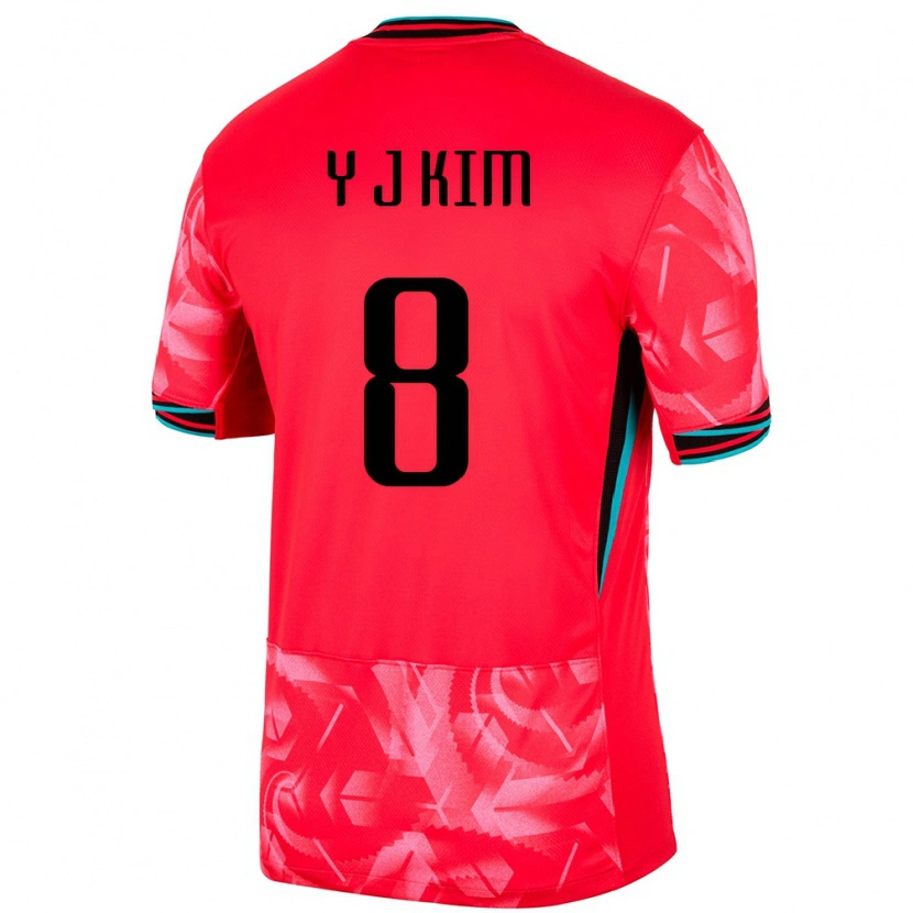 Danxen Kobiety Korea Południowa Kim Yun Ji #8 Czerwony Domowa Koszulka 24-26 Koszulki Klubowe