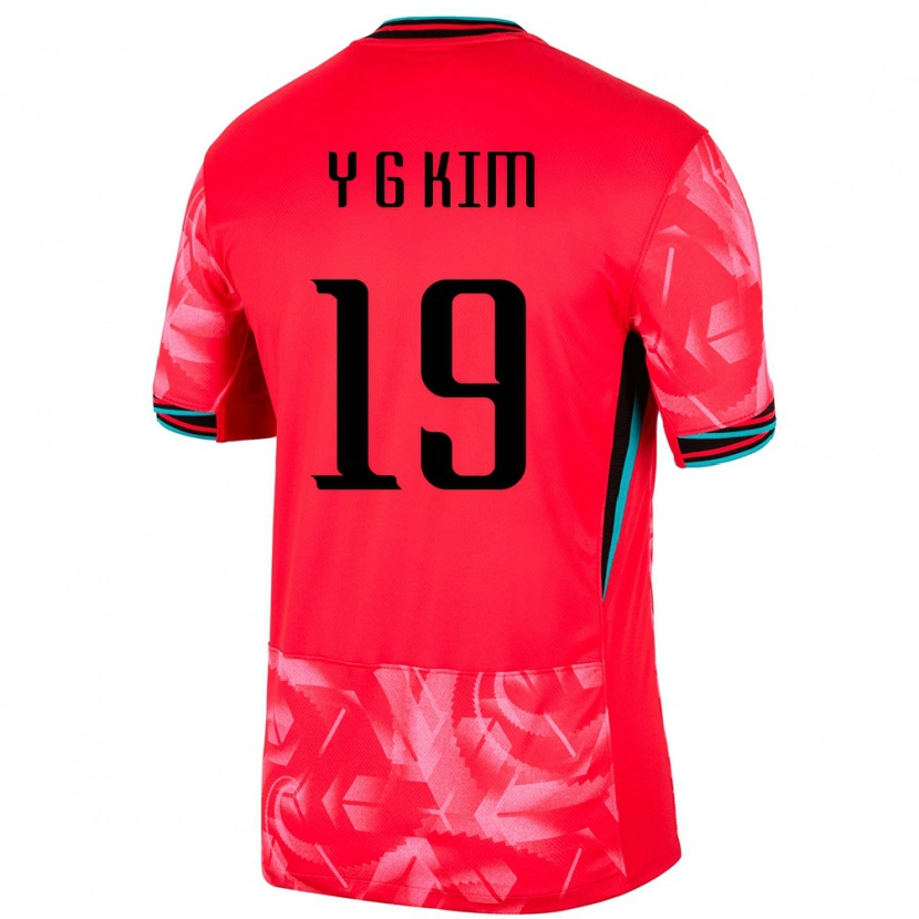Danxen Kobiety Korea Południowa Young-Gwon Kim #19 Czerwony Domowa Koszulka 24-26 Koszulki Klubowe