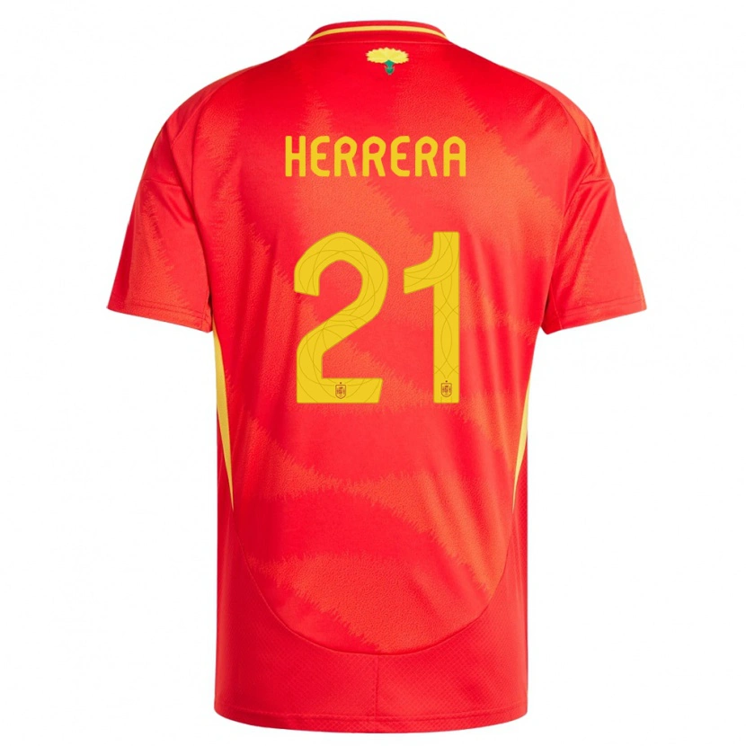 Danxen Kobiety Hiszpania Iker Herrera #21 Czerwony Domowa Koszulka 24-26 Koszulki Klubowe