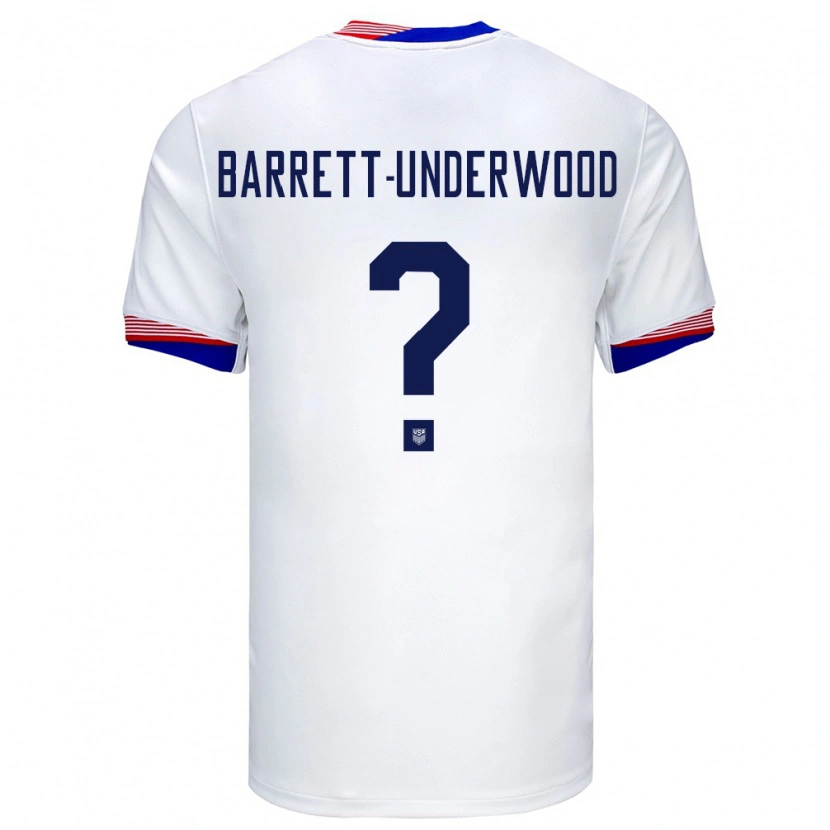 Danxen Kobiety Stany Zjednoczone Keehan Barret-Underwood #0 Biały Domowa Koszulka 24-26 Koszulki Klubowe