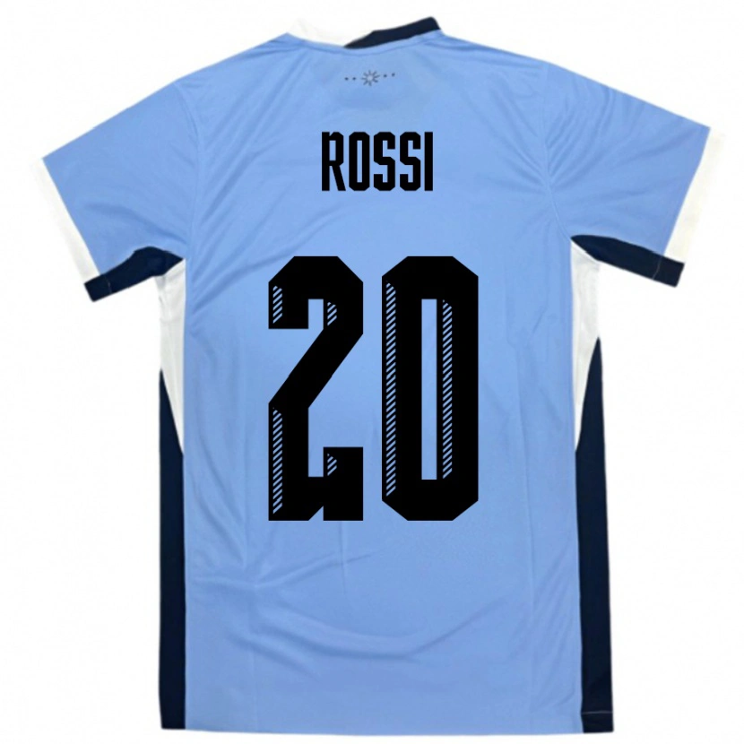 Danxen Kobiety Urugwaj Diego Rossi #20 Biały Czarny Domowa Koszulka 24-26 Koszulki Klubowe