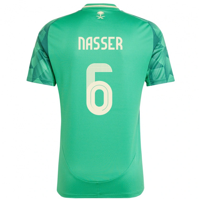 Danxen Kobiety Arabia Saudyjska Nasser Al-Dawsari #6 Zielony Domowa Koszulka 24-26 Koszulki Klubowe