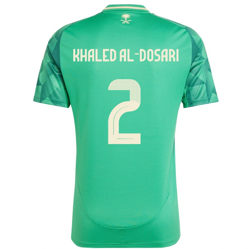 Danxen Kobiety Arabia Saudyjska Yazeed Khaled Al-Dosari #2 Zielony Domowa Koszulka 24-26 Koszulki Klubowe