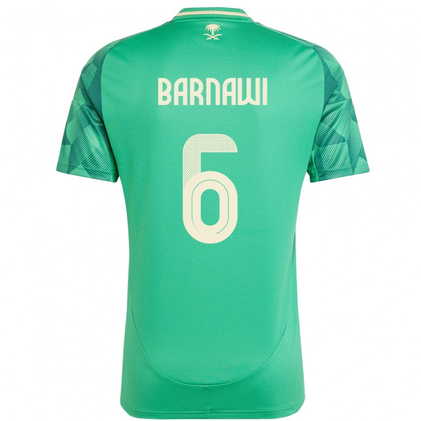 Danxen Kobiety Arabia Saudyjska Saleh Barnawi #6 Zielony Domowa Koszulka 24-26 Koszulki Klubowe
