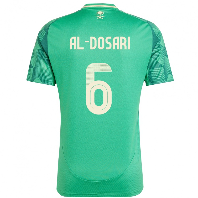 Danxen Kobiety Arabia Saudyjska Saeed Al-Dosari #6 Zielony Domowa Koszulka 24-26 Koszulki Klubowe