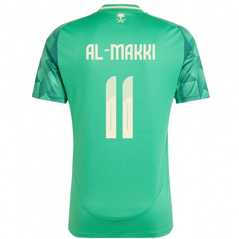 Danxen Kobiety Arabia Saudyjska Ali Al-Makki #11 Zielony Domowa Koszulka 24-26 Koszulki Klubowe