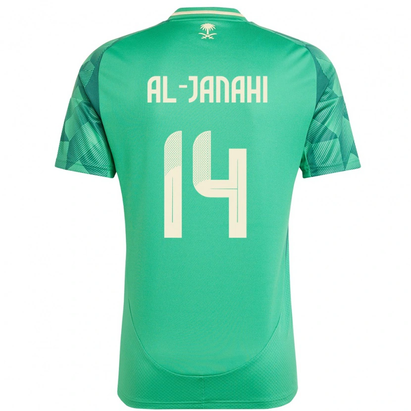 Danxen Kobiety Arabia Saudyjska Nawaf Al-Janahi #14 Zielony Domowa Koszulka 24-26 Koszulki Klubowe