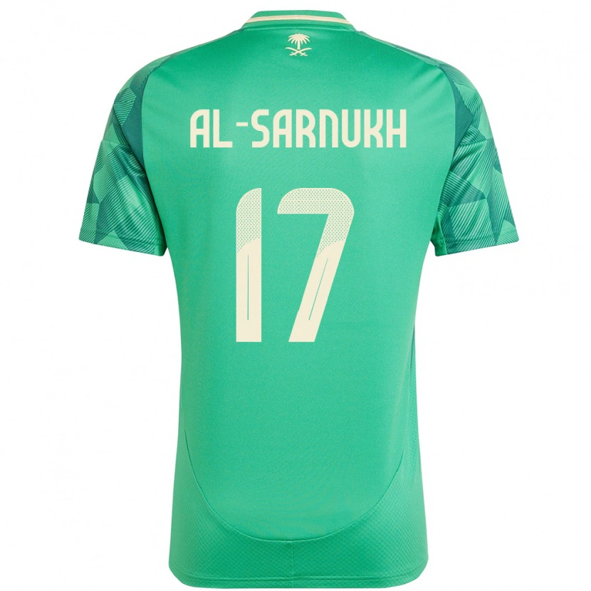 Danxen Kobiety Arabia Saudyjska Mohamed Al-Sarnukh #17 Zielony Domowa Koszulka 24-26 Koszulki Klubowe