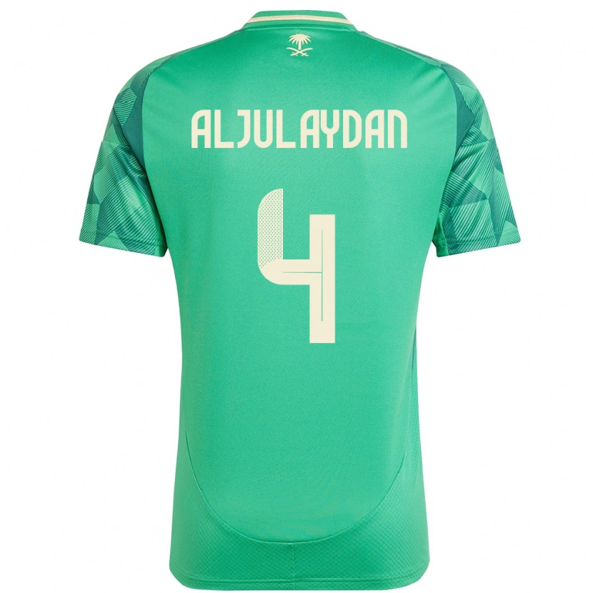 Danxen Kobiety Arabia Saudyjska Ahmed Aljulaydan #4 Zielony Domowa Koszulka 24-26 Koszulki Klubowe