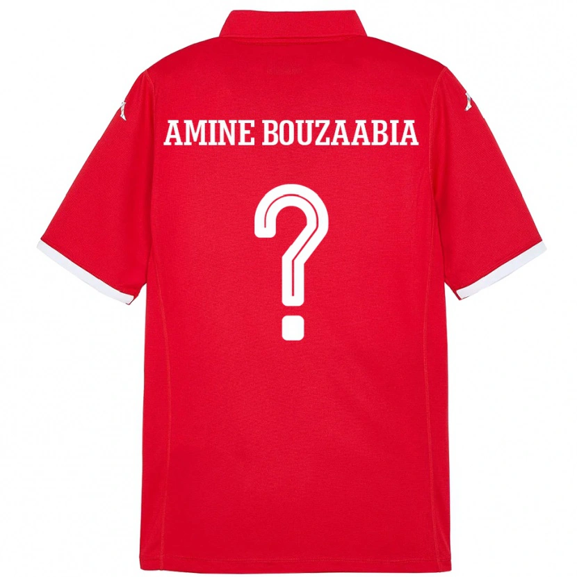 Danxen Kobiety Tunezja Mohamed Amine Bouzaabia #0 Czerwony Domowa Koszulka 24-26 Koszulki Klubowe