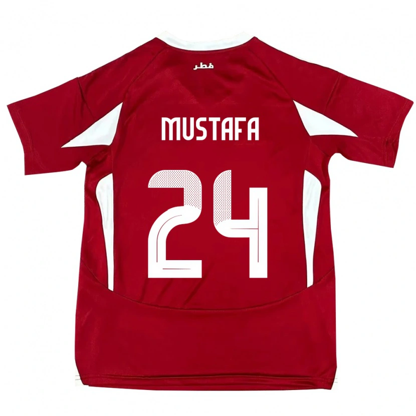 Danxen Kobiety Katar Mustafa Mashaal #24 Czerwony Domowa Koszulka 24-26 Koszulki Klubowe