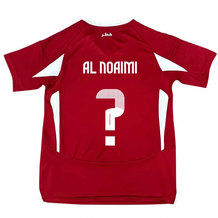 Danxen Kobiety Katar Mohammad Al Noaimi #0 Czerwony Domowa Koszulka 24-26 Koszulki Klubowe