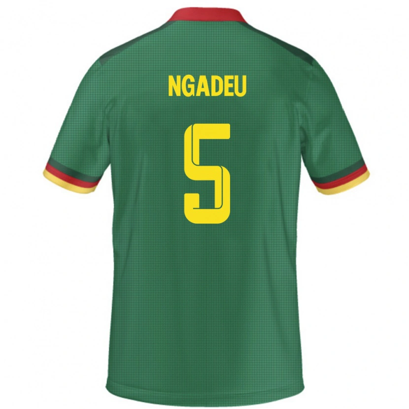 Danxen Kobiety Kamerun Michael Ngadeu #5 Zielony Domowa Koszulka 24-26 Koszulki Klubowe