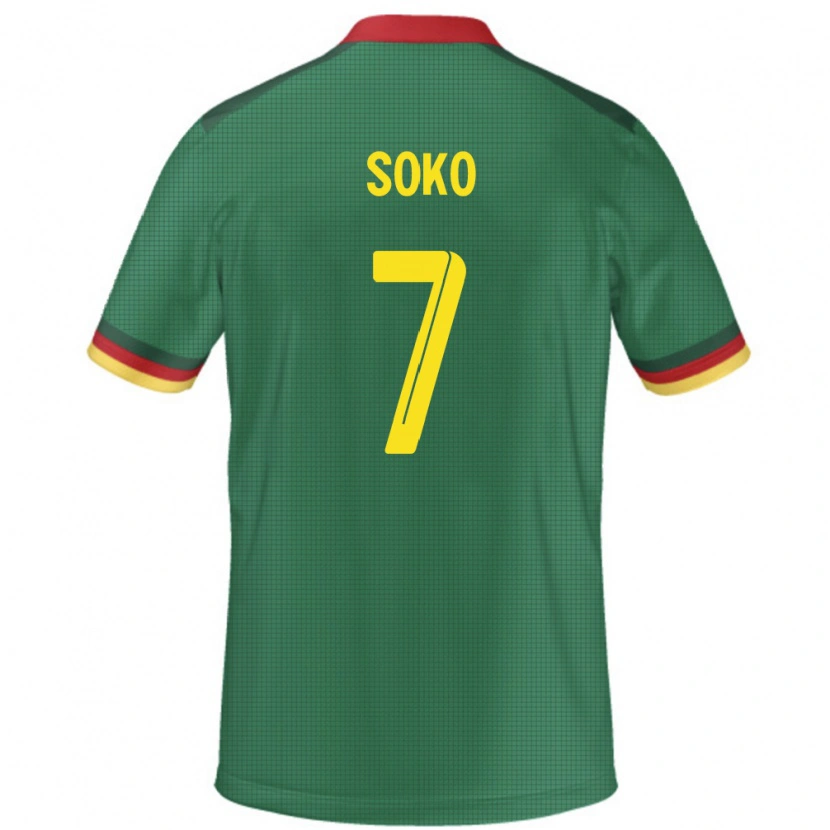Danxen Kobiety Kamerun Patrick Soko #7 Zielony Domowa Koszulka 24-26 Koszulki Klubowe