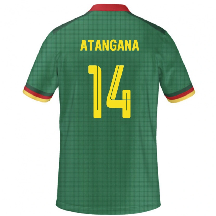 Danxen Kobiety Kamerun Joseph Atangana #14 Zielony Domowa Koszulka 24-26 Koszulki Klubowe