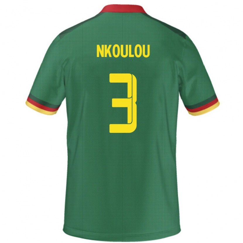 Danxen Kobiety Kamerun Nicolas Nkoulou #3 Zielony Domowa Koszulka 24-26 Koszulki Klubowe