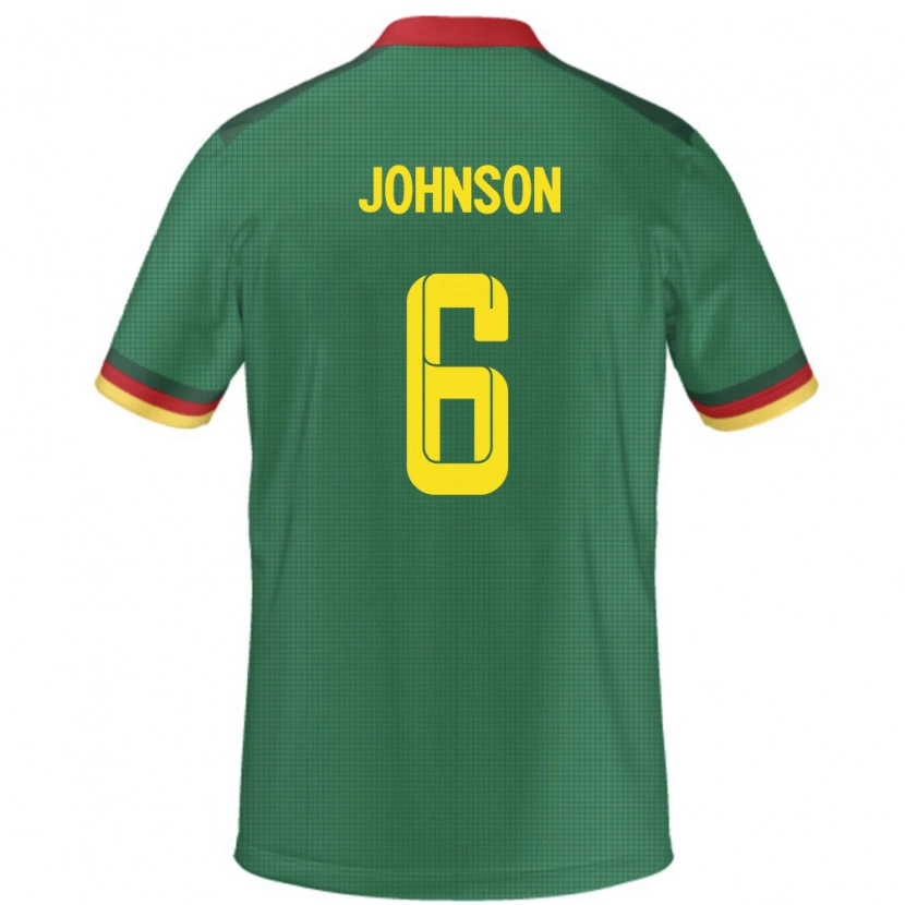 Danxen Kobiety Kamerun Estelle Johnson #6 Zielony Domowa Koszulka 24-26 Koszulki Klubowe