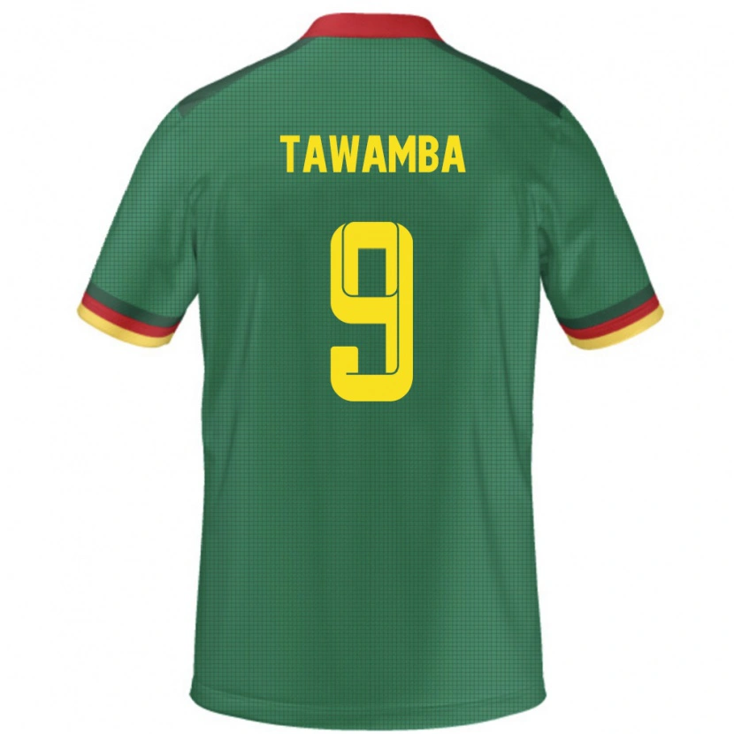 Danxen Kobiety Kamerun Leandre Tawamba #9 Zielony Domowa Koszulka 24-26 Koszulki Klubowe