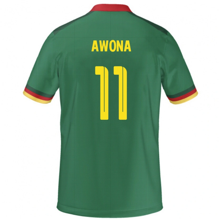 Danxen Kobiety Kamerun Aurelle Awona #11 Zielony Domowa Koszulka 24-26 Koszulki Klubowe