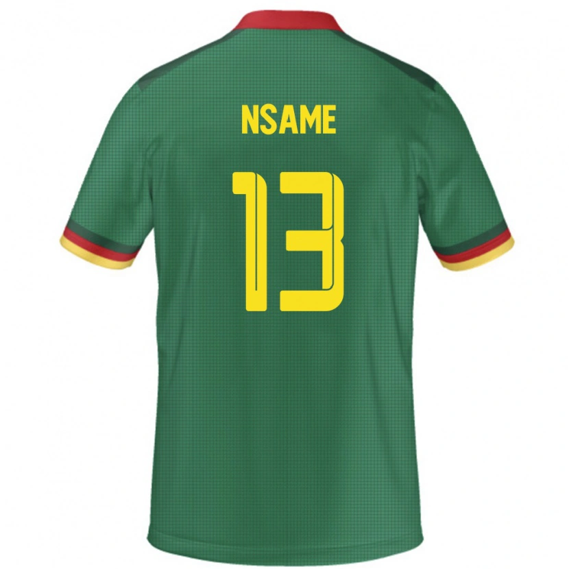 Danxen Kobiety Kamerun Jean-Pierre Nsame #13 Zielony Domowa Koszulka 24-26 Koszulki Klubowe