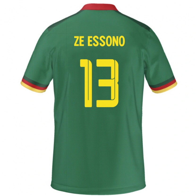 Danxen Kobiety Kamerun Severin Ze Essono #13 Zielony Domowa Koszulka 24-26 Koszulki Klubowe