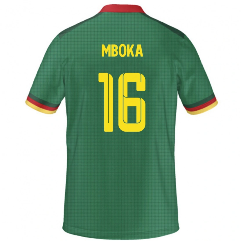 Danxen Kobiety Kamerun Devis Epassy Mboka #16 Zielony Domowa Koszulka 24-26 Koszulki Klubowe