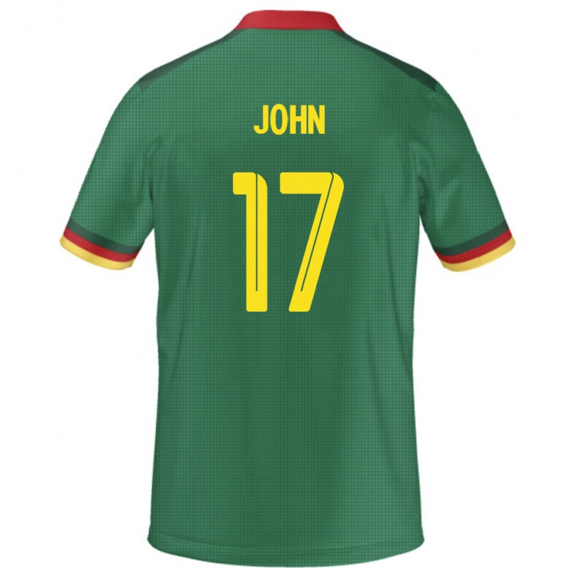 Danxen Kobiety Kamerun Nchindo John #17 Zielony Domowa Koszulka 24-26 Koszulki Klubowe