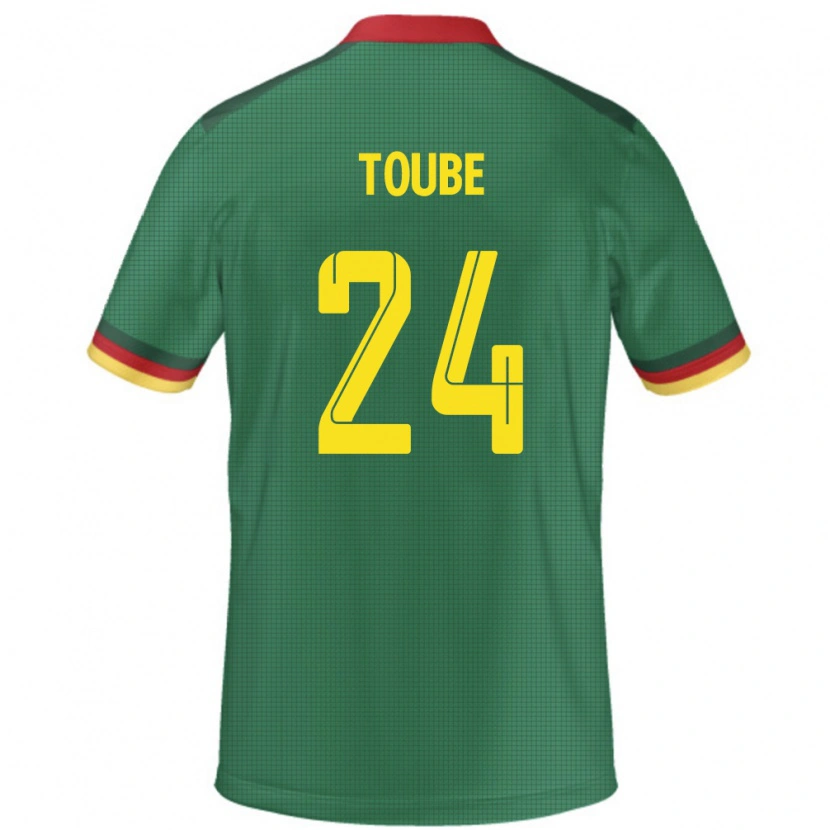 Danxen Kobiety Kamerun Godefroy Toube #24 Zielony Domowa Koszulka 24-26 Koszulki Klubowe