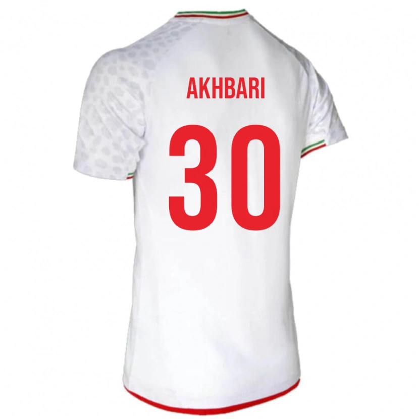 Danxen Kobiety Iran Mohammadreza Akhbari #30 Biały Domowa Koszulka 24-26 Koszulki Klubowe