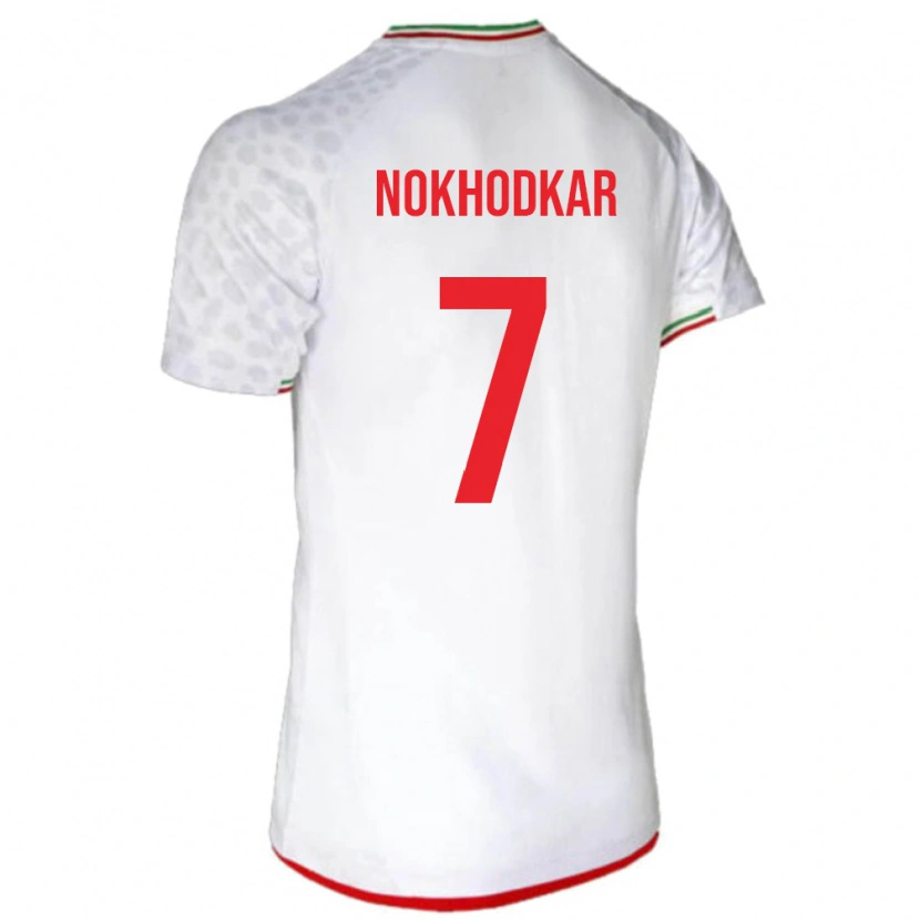 Danxen Kobiety Iran Hossein Nokhodkar #7 Biały Domowa Koszulka 24-26 Koszulki Klubowe