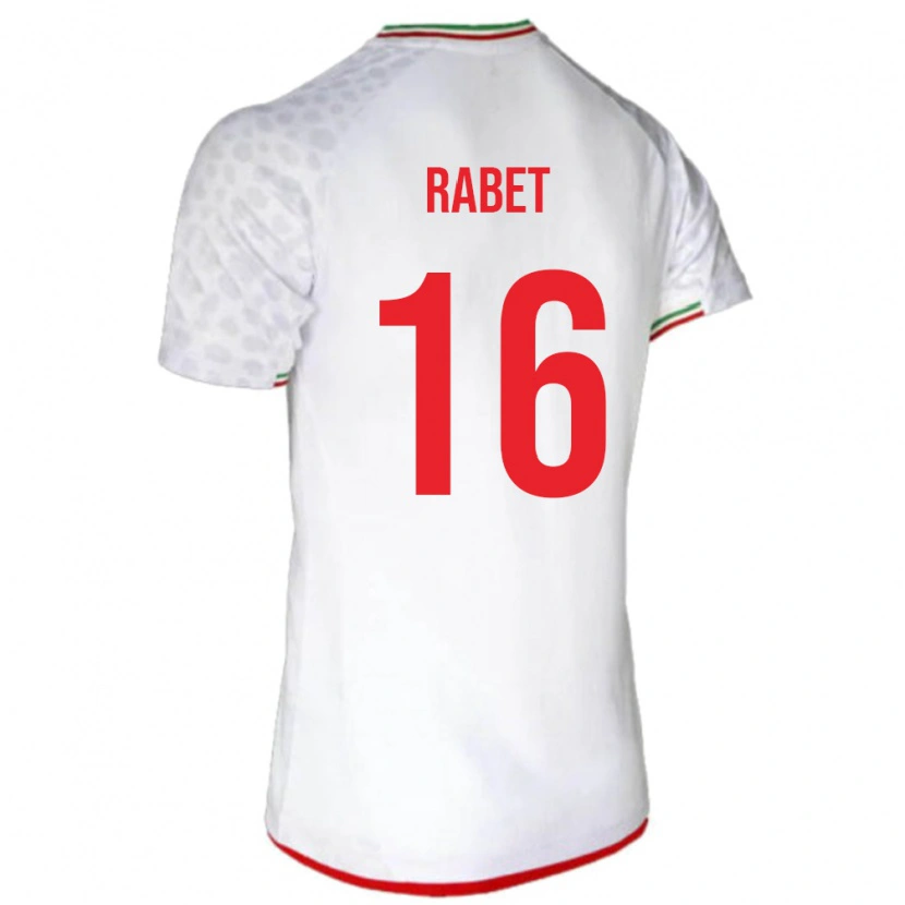 Danxen Kobiety Iran Fardin Rabet #16 Biały Domowa Koszulka 24-26 Koszulki Klubowe