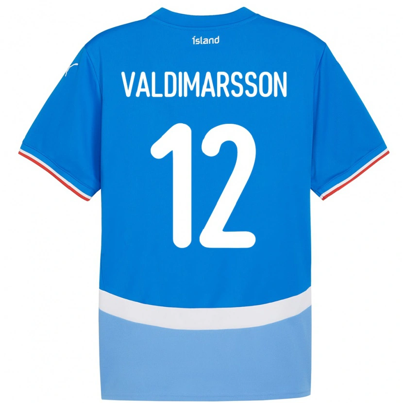 Danxen Kobiety Islandia Hákon Rafn Valdimarsson #12 Niebieski Domowa Koszulka 24-26 Koszulki Klubowe