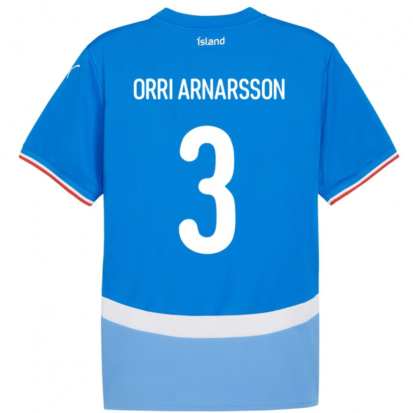 Danxen Kobiety Islandia Egill Orri Arnarsson #3 Niebieski Domowa Koszulka 24-26 Koszulki Klubowe