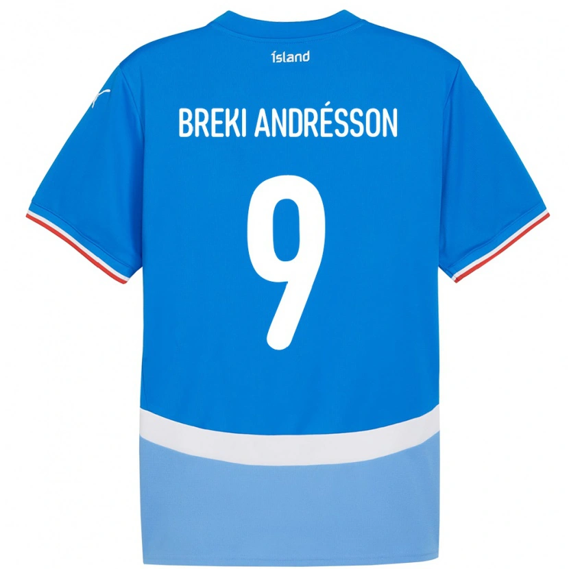 Danxen Kobiety Islandia Benoný Breki Andrésson #9 Niebieski Domowa Koszulka 24-26 Koszulki Klubowe