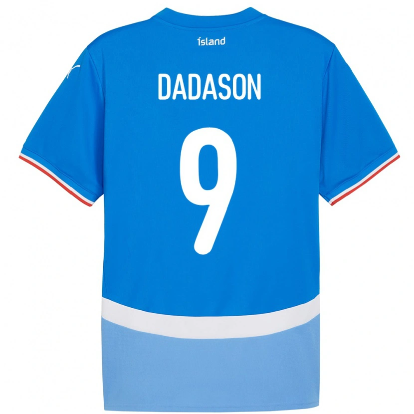 Danxen Kobiety Islandia Viktor Dadason #9 Niebieski Domowa Koszulka 24-26 Koszulki Klubowe