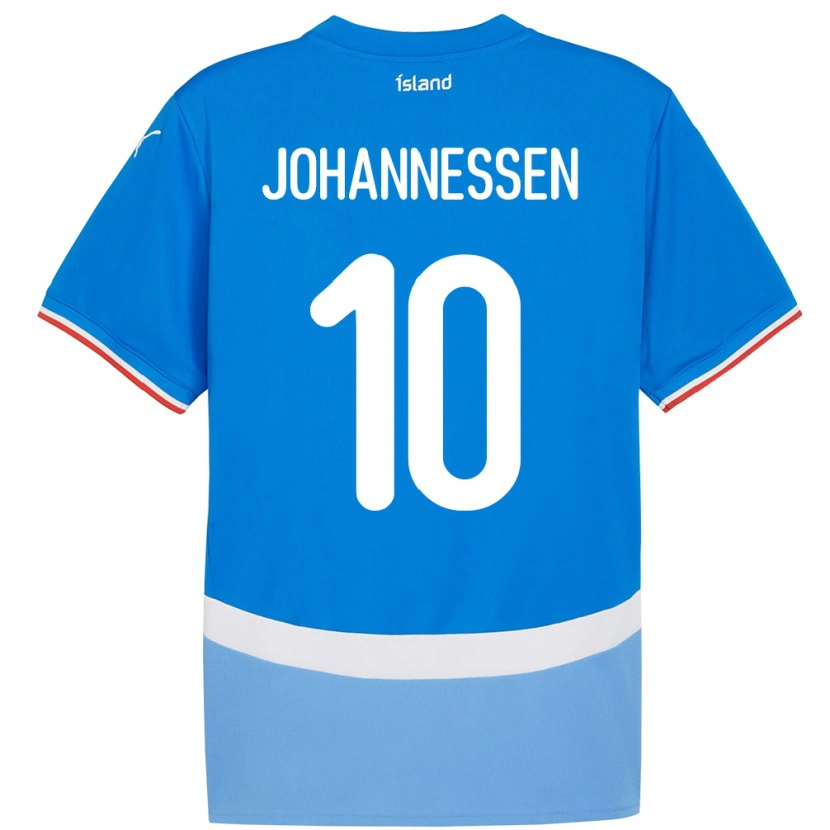 Danxen Kobiety Islandia Tómas Johannessen #10 Niebieski Domowa Koszulka 24-26 Koszulki Klubowe