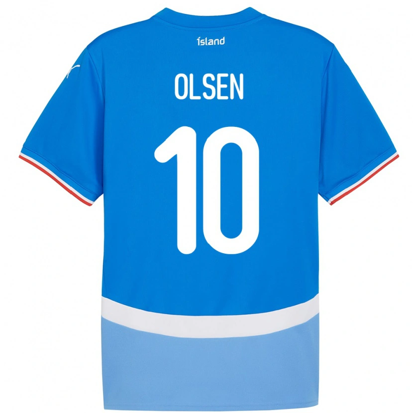 Danxen Kobiety Islandia Gunnar Olsen #10 Niebieski Domowa Koszulka 24-26 Koszulki Klubowe