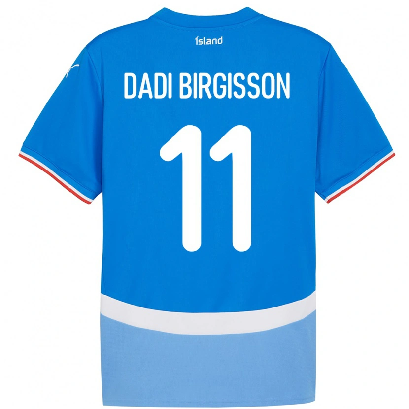 Danxen Kobiety Islandia Adolf Dadi Birgisson #11 Niebieski Domowa Koszulka 24-26 Koszulki Klubowe