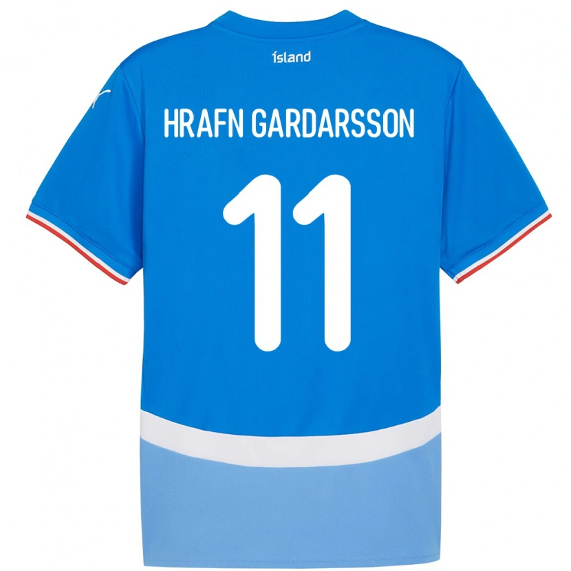 Danxen Kobiety Islandia Bjarki Hrafn Gardarsson #11 Niebieski Domowa Koszulka 24-26 Koszulki Klubowe