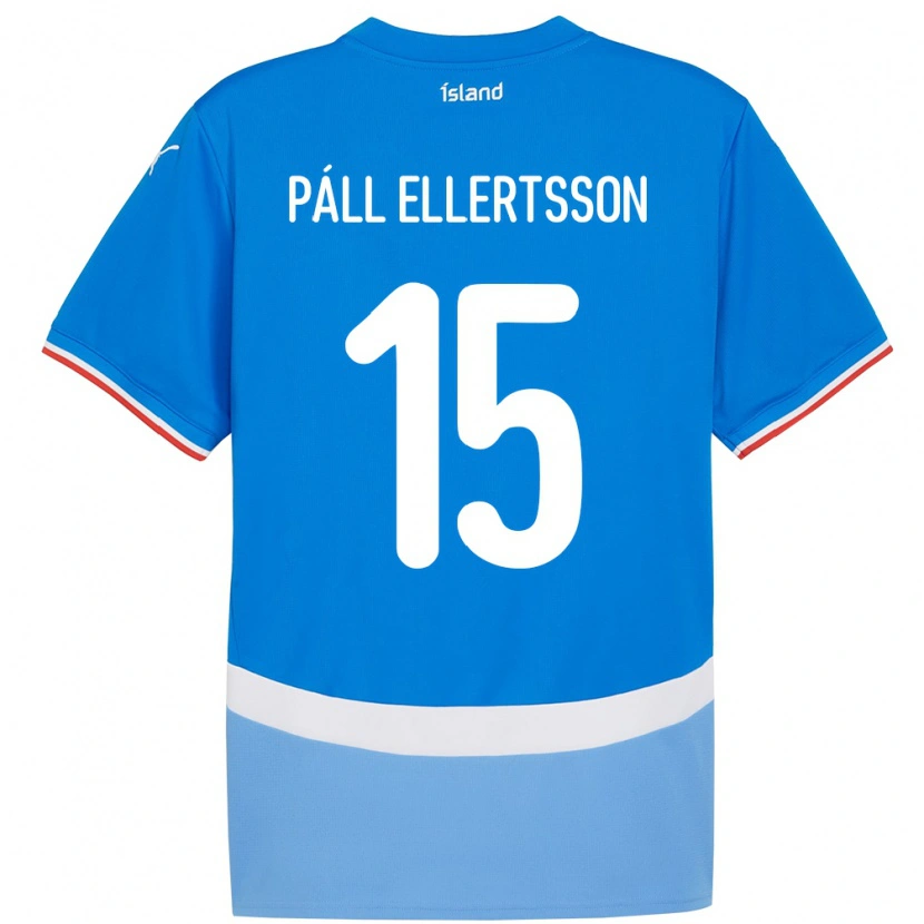 Danxen Kobiety Islandia Markús Páll Ellertsson #15 Niebieski Domowa Koszulka 24-26 Koszulki Klubowe
