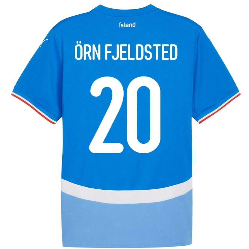 Danxen Kobiety Islandia Dagur Örn Fjeldsted #20 Niebieski Domowa Koszulka 24-26 Koszulki Klubowe