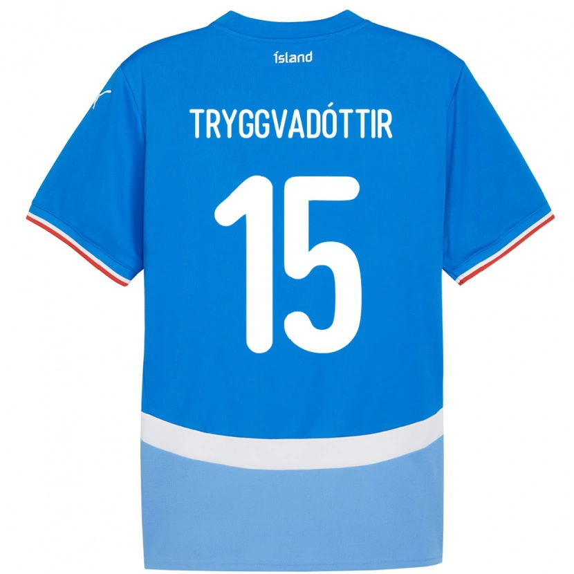 Danxen Kobiety Islandia Katla Tryggvadóttir #15 Niebieski Domowa Koszulka 24-26 Koszulki Klubowe