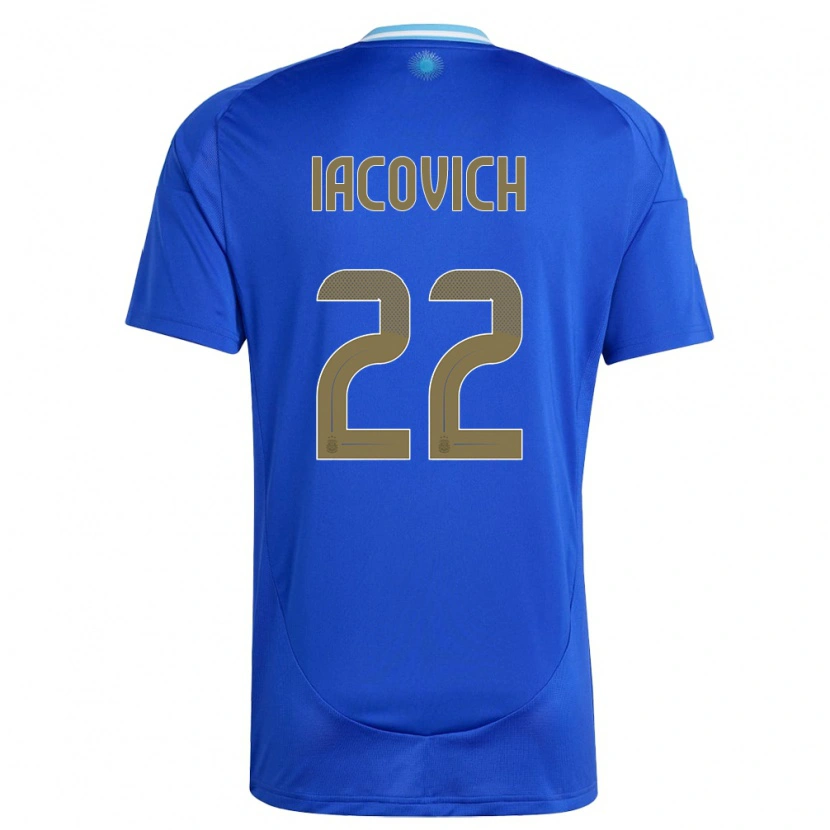 Danxen Kobiety Argentyna Fabricio Iacovich #22 Niebieski Wyjazdowa Koszulka 24-26 Koszulki Klubowe