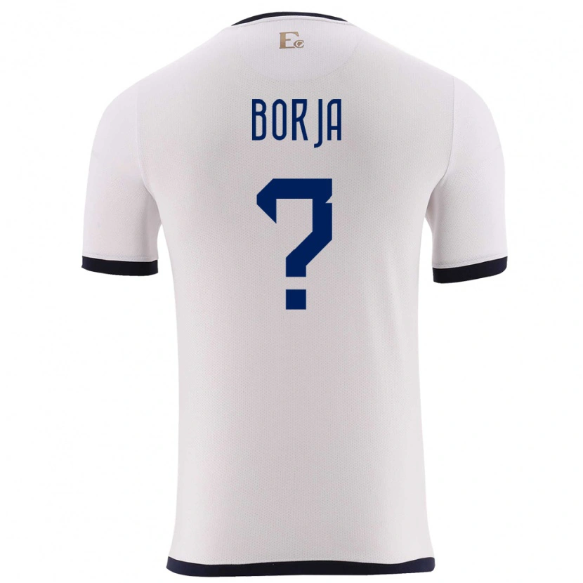Danxen Kobiety Ecuador Ariel Borja #0 Biały Wyjazdowa Koszulka 24-26 Koszulki Klubowe