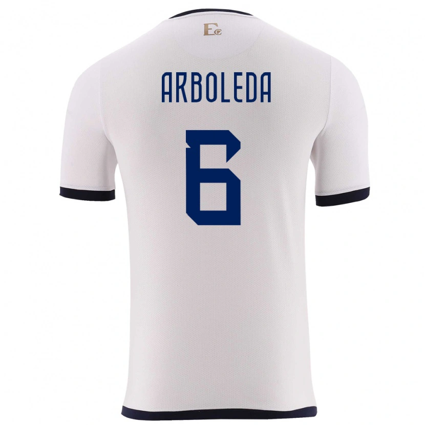Danxen Kobiety Ecuador Edu Arboleda #6 Biały Wyjazdowa Koszulka 24-26 Koszulki Klubowe