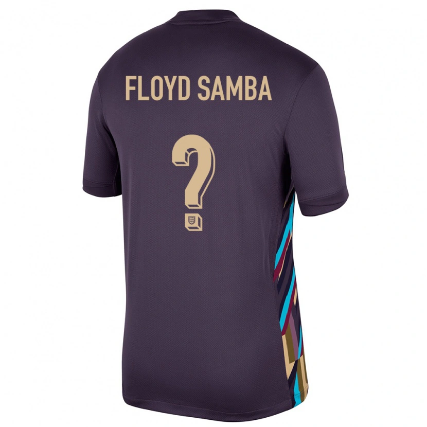 Danxen Kobiety Anglia Floyd Samba #0 Ciemna Rodzynka Wyjazdowa Koszulka 24-26 Koszulki Klubowe