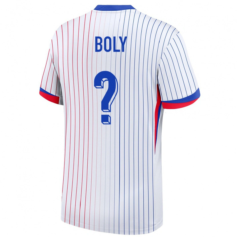 Danxen Kobiety Francja David Boly #0 Biały Wyjazdowa Koszulka 24-26 Koszulki Klubowe